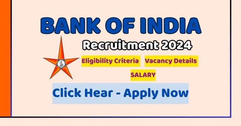 Bank of India Recruitment 2024